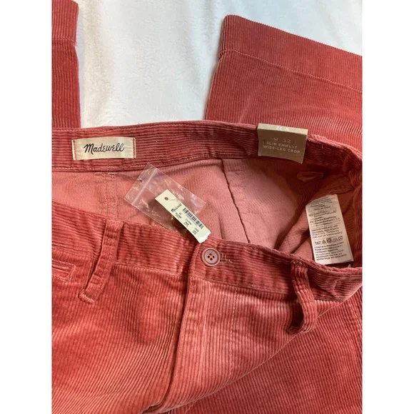 Madewell Slim Emmett Wide-Leg Crop Pants Size 32 - Picture 3 of 7